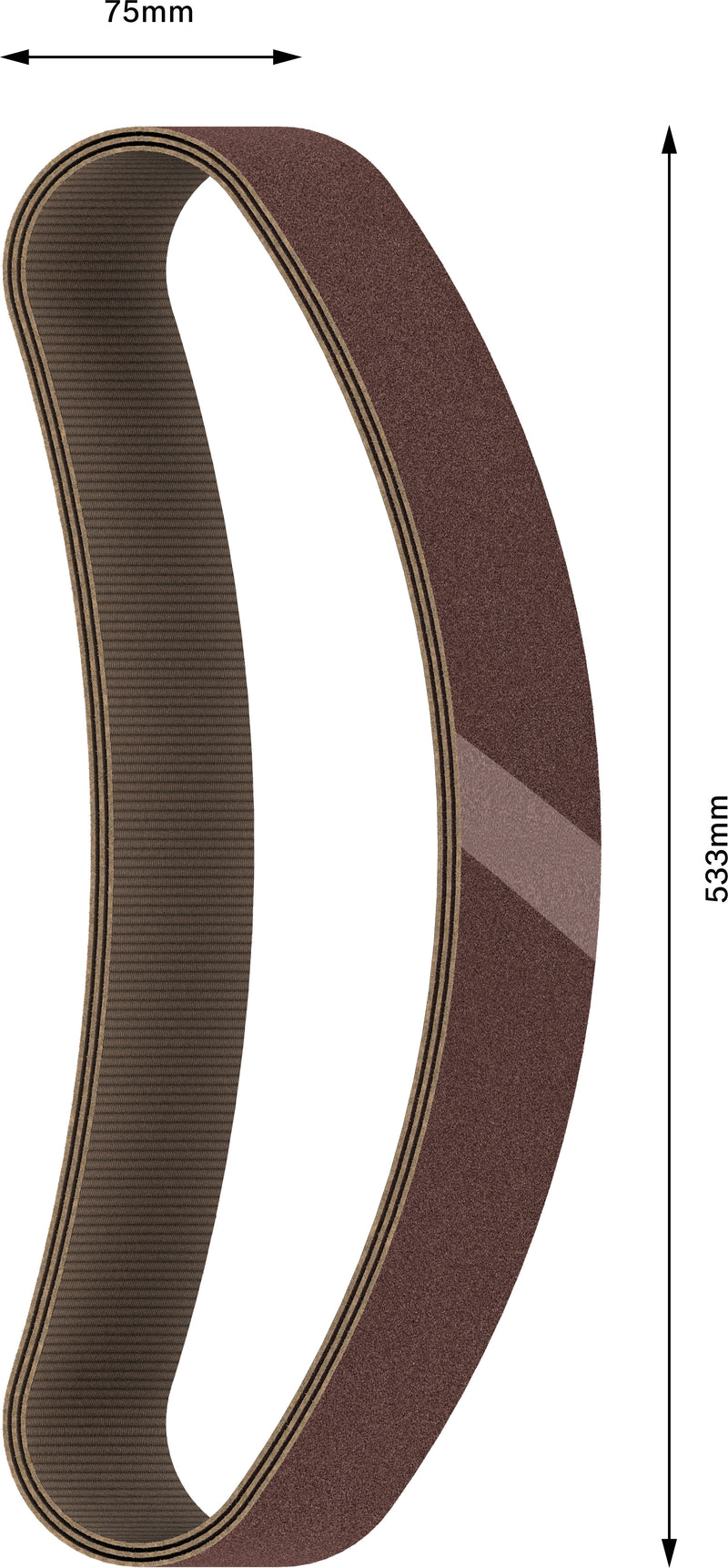 Bosch Sanding Belt BfWP,75x533mm,G180