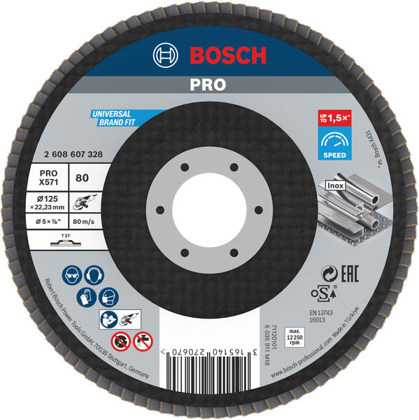 Disco de aba Bosch BfM, 125 mm, G80, 1x