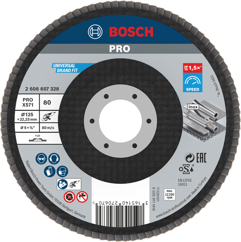 Disco de aba Bosch BfM, 125 mm, G80, 1x