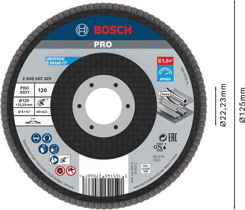 Bosch Flap Disc BfM,125mm,G120,1x