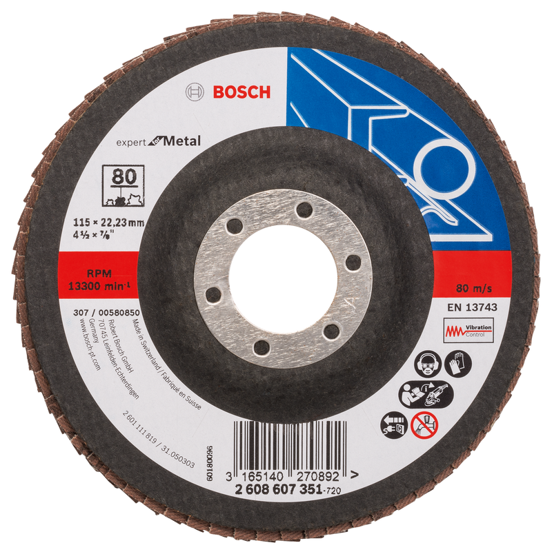 Disco de aba Bosch EfM, 115 mm, G80, 1x