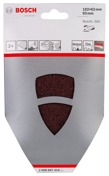 Bosch Abrasive Web 102x62mm,M/F,2x