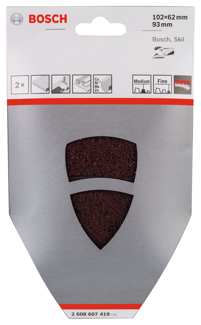 Bosch Abrasive Web 102x62mm,M/F,2x