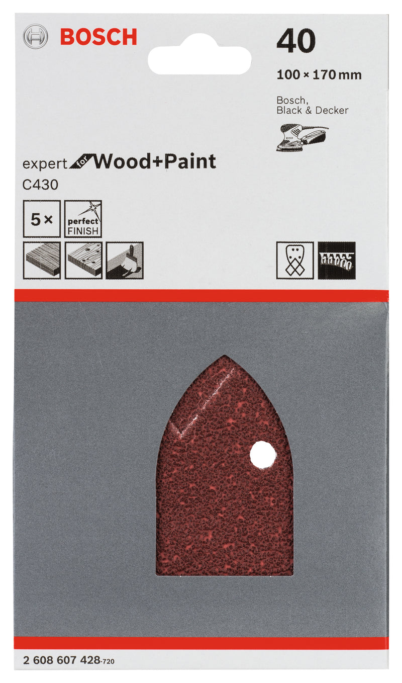 Bosch Sanding Sheet EfWP,B&D,G40,5x