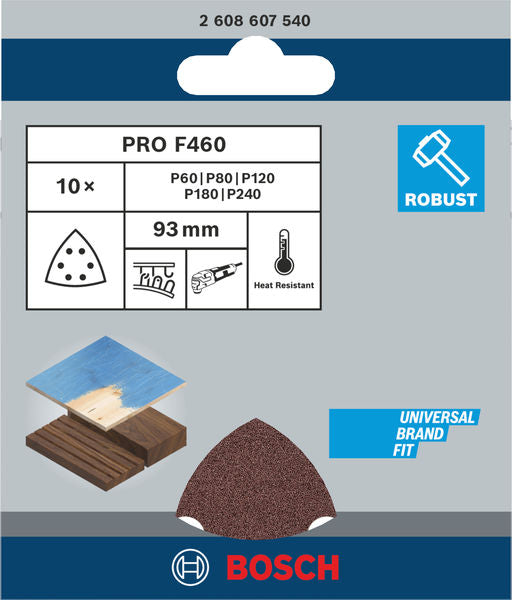 Bosch 10pc OMT Sanding Sheets, Top, Mixed