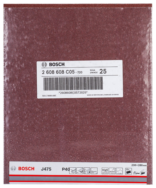 Bosch Sanding Sheet BfM,230x280mm,G40,1x