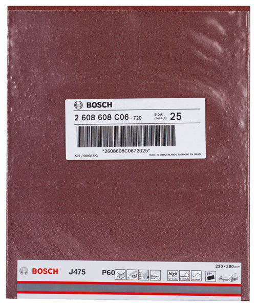 Bosch Sanding Sheet BfM,230x280mm,G60,1x