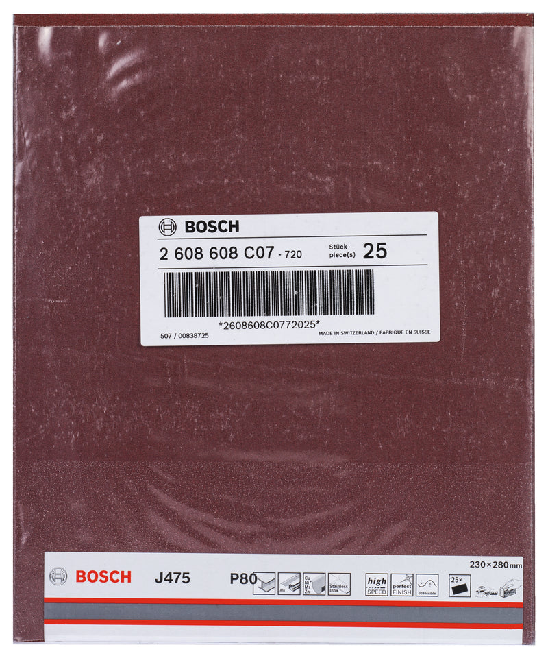 Bosch Sanding Sheet BfM,230x280mm,G80,1x