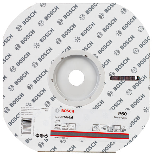 Hoja de lija Bosch BfM, 38 mm x 25 m, G60, 1 unidad