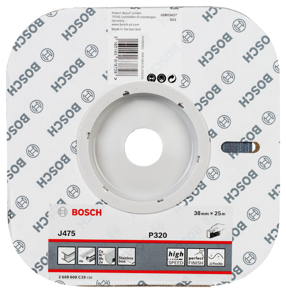 Hoja de lija Bosch BfM, 38 mm x 25 m, G320, 1 unidad