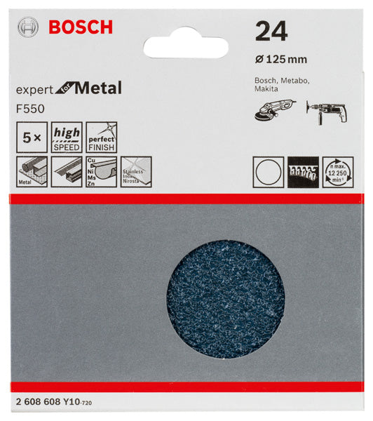 Hoja de lija Bosch EfM, 125 mm, G24,5x