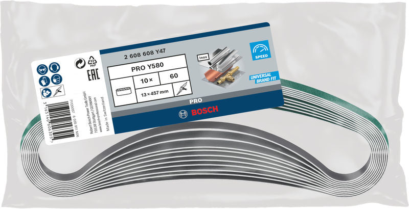 Bosch Abrasive Belt BfI,13x457mm,G60,10x