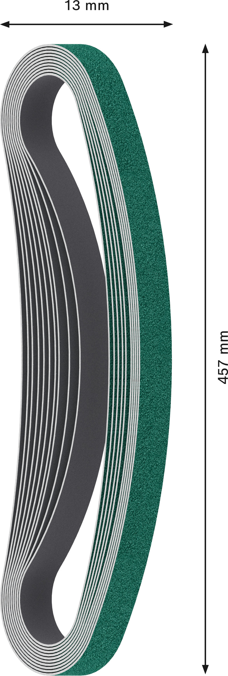 Bosch Abrasive Belt BfI,13x457mm,G60,10x