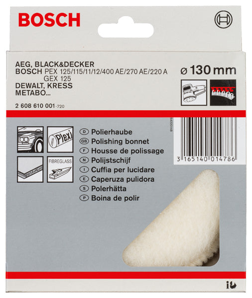 Bosch wool bonnet 130mm 1/pack