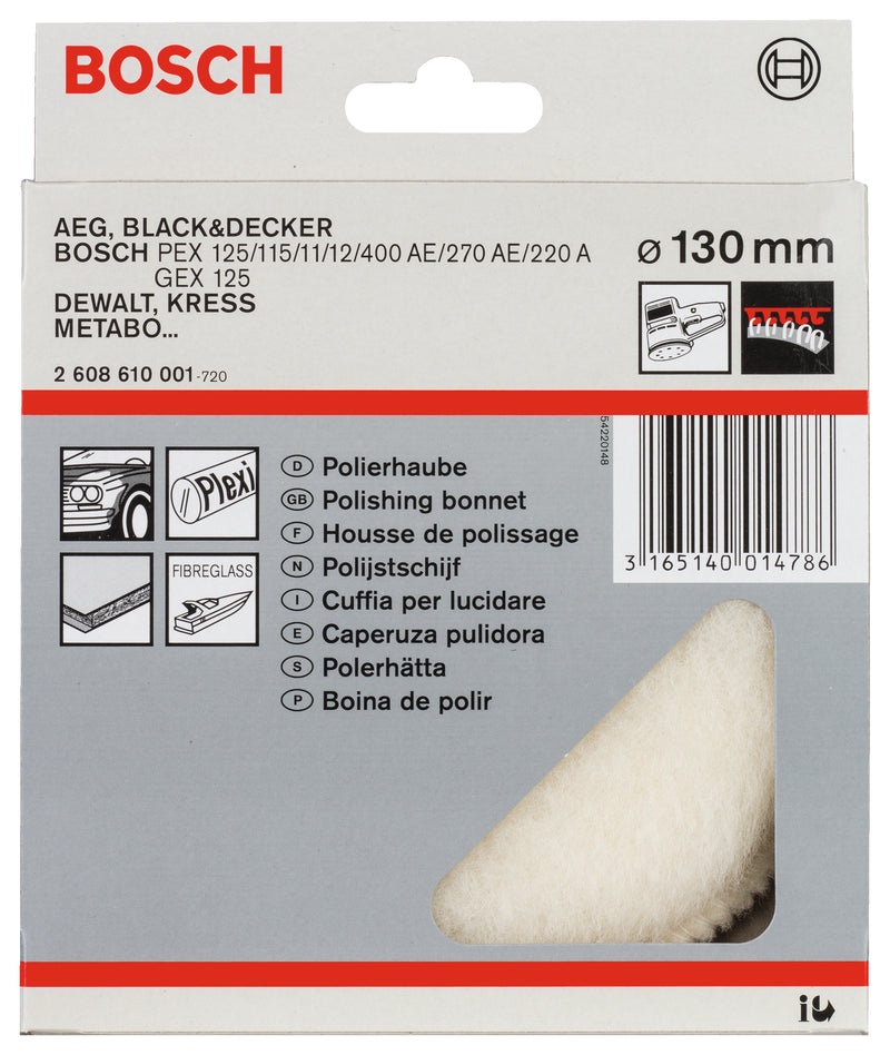 Bosch wool bonnet 130mm 1/pack