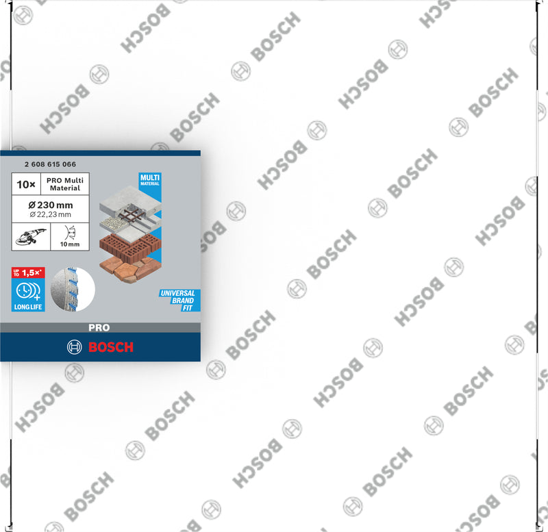 Bosch PRO Multi Material Diamond Cutting Disc, 230 x 22.23 mm, 10 pcs.