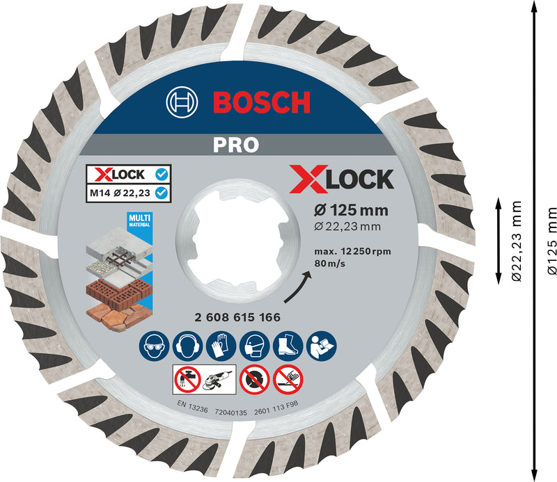 Hoja de corte de diamante Bosch X-Lock Standard fo