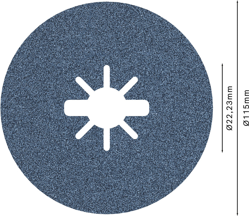 Disco de lixa de fibra Bosch BfM,115,G80,X-Lock