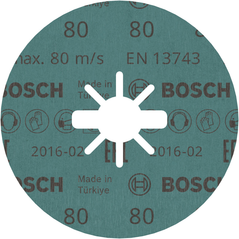 Disco de lixa de fibra Bosch BfM,115,G80,X-Lock