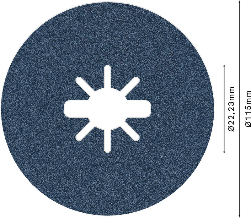 Disco de lixa de fibra Bosch BfM,115,G120,X-Lock