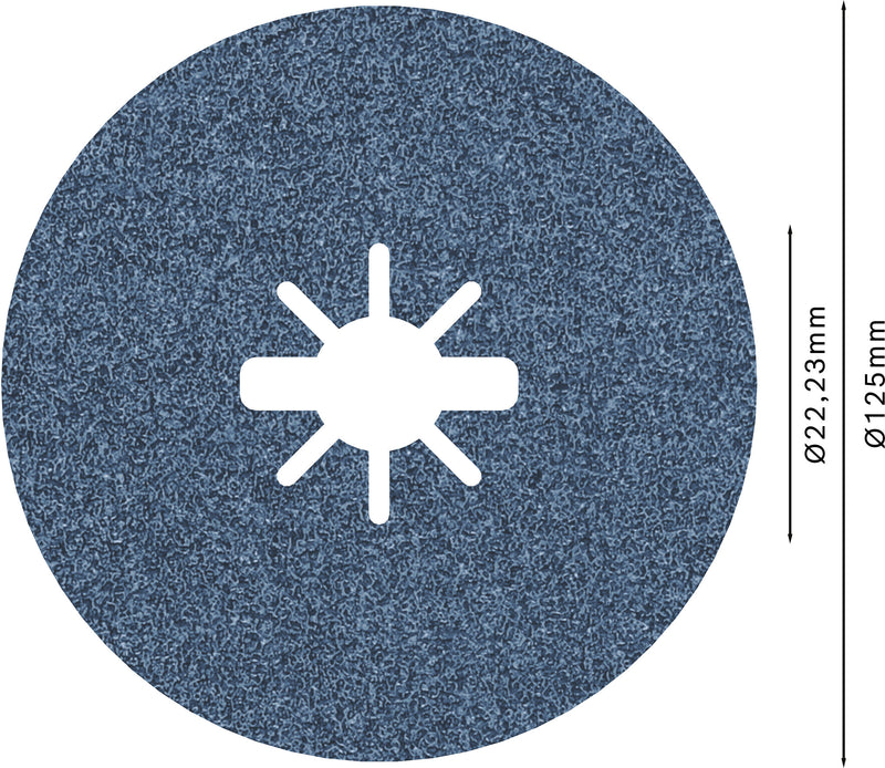 Disco de lixa de fibra Bosch BfM,125,G60,X-Lock