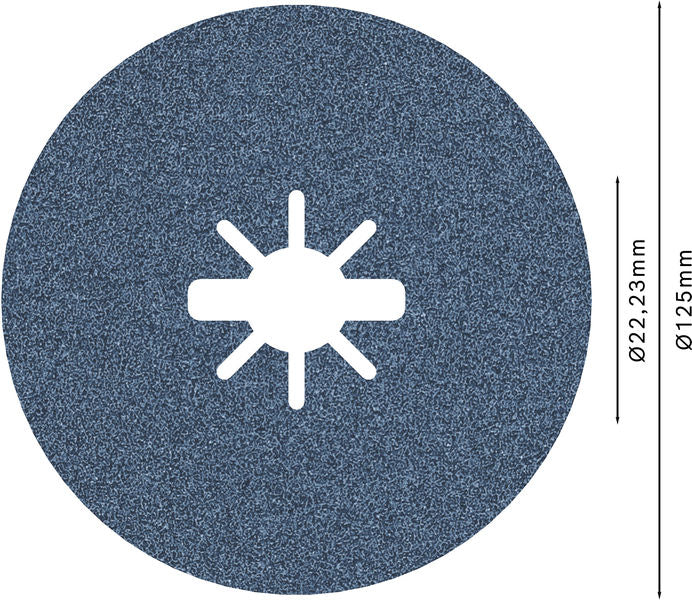 Disco de lixa de fibra Bosch BfM,125,G80,X-Lock
