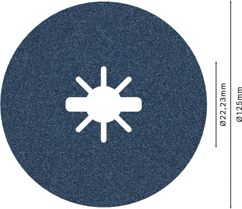 Disco de lixa de fibra Bosch BfM,125,G100,X-Lock