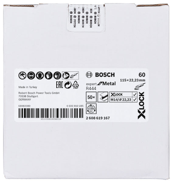 Bosch Fibre-Sanding Disc EfM,115,G60,X-Lock