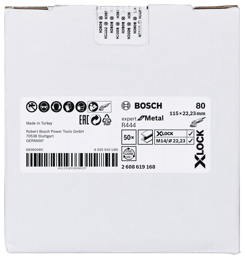 Bosch Fibre-Sanding Disc EfM,115,G80,X-Lock