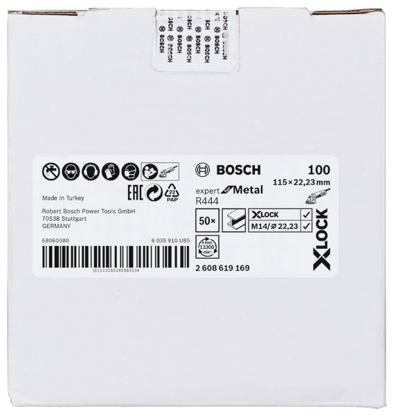 Bosch Fibre-Sanding Disc EfM,115,G100,X-Lock