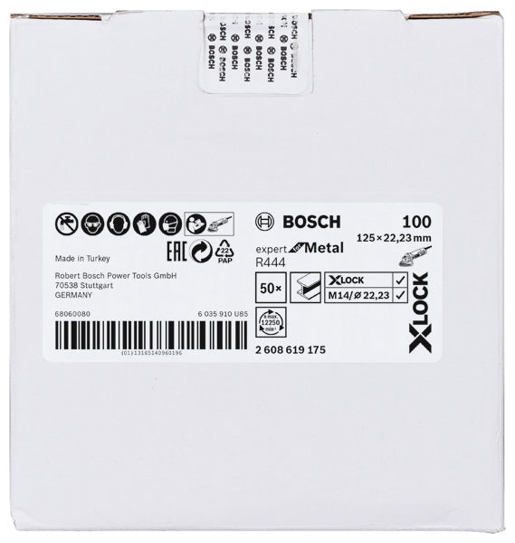 Bosch Fibre-Sanding Disc EfM,125,G100,X-Lock
