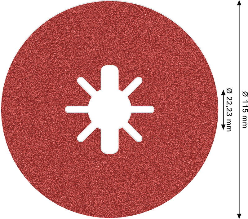 Disco de lixa de fibra Bosch BfM+I,115,G80,X-Lock