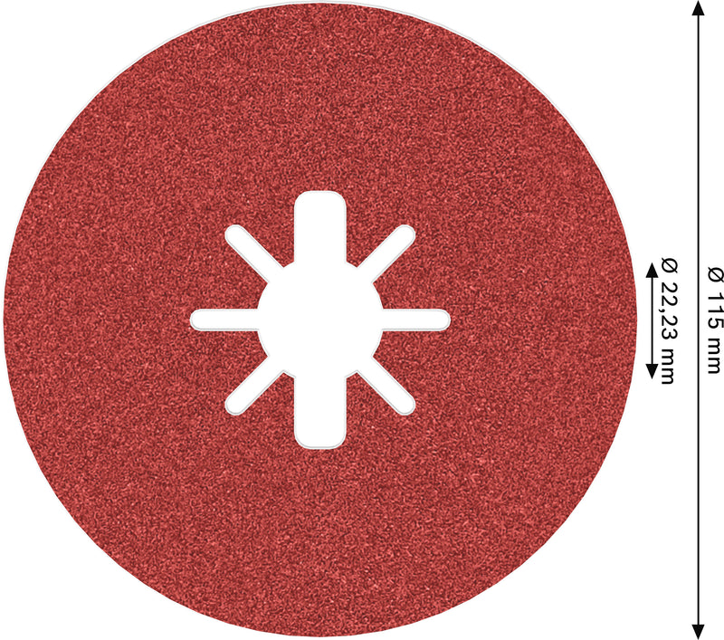 Disco de lixa de fibra Bosch BfM+I,115,G120,X-Loc