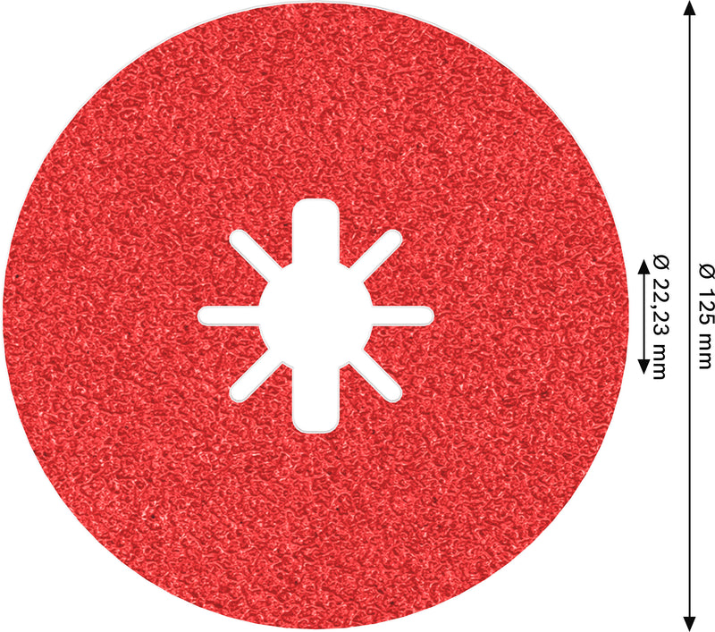 Disco de lixa de fibra Bosch BfM+I,125,G50,X-Lock