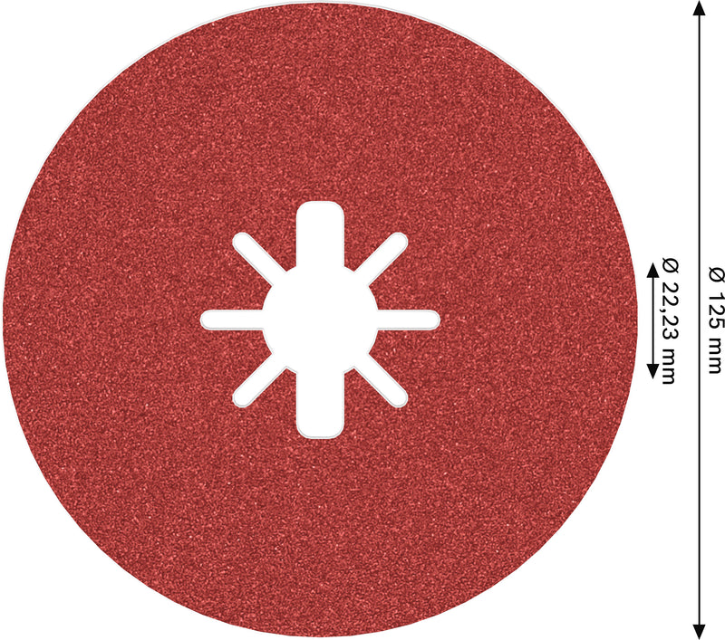 Disco de lixa de fibra Bosch BfM+I,125,G100,X-Loc