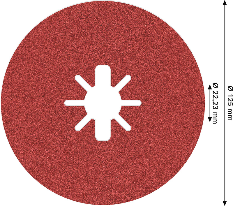 Disco de lixa de fibra Bosch BfM+I,125,G120,X-Loc