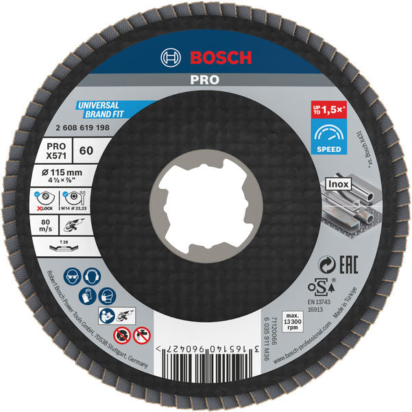 Disco de aba Bosch BfM,115,G60,X-Lock