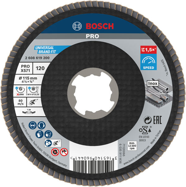 Bosch Flap Disc BfM,115,G12,X-Lock