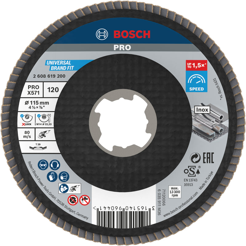 Bosch Flap Disc BfM,115,G12,X-Lock