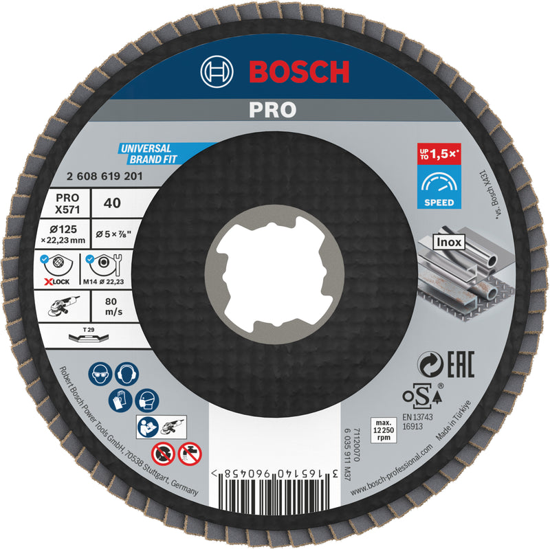 Disco de aba Bosch BfM,125,G40,X-Lock