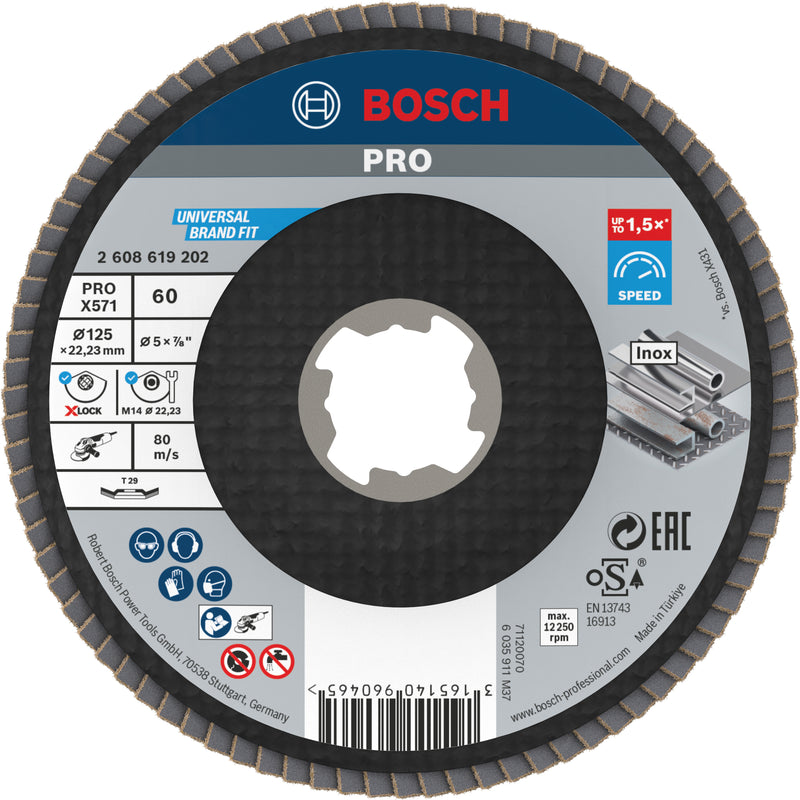 Bosch Flap Disc BfM,125,G60,X-Lock