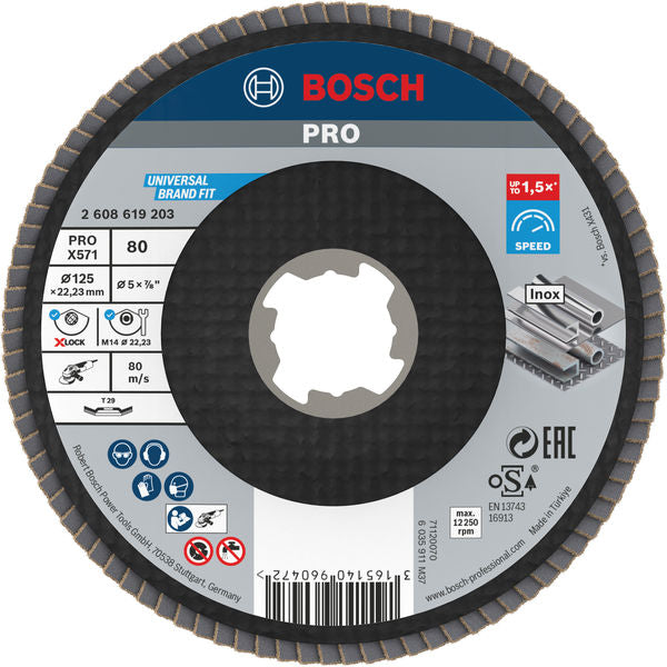 Bosch Flap Disc BfM,125,G80,X-Lock