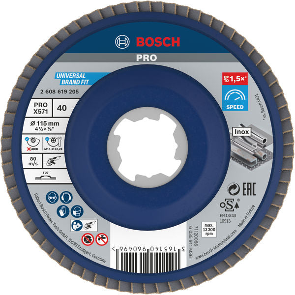 Bosch Flap Disc BfM,115,G40,X-Lock