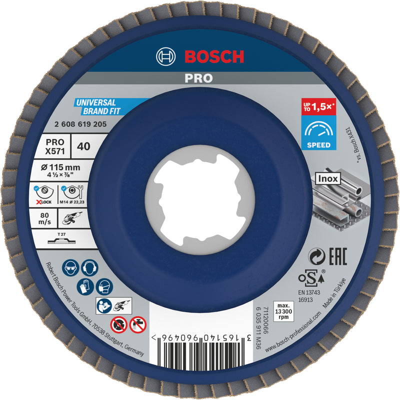 Bosch Flap Disc BfM,115,G40,X-Lock