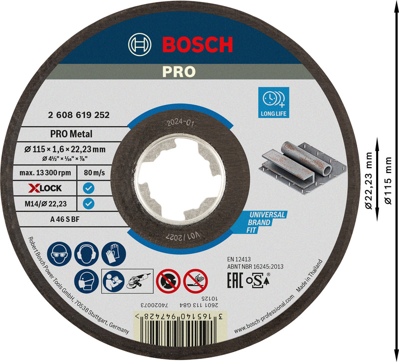 Disco de corte Bosch X-LOCK Expert &gt;Metal