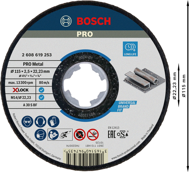 Disco de corte Bosch X-LOCK Expert &gt;Metal