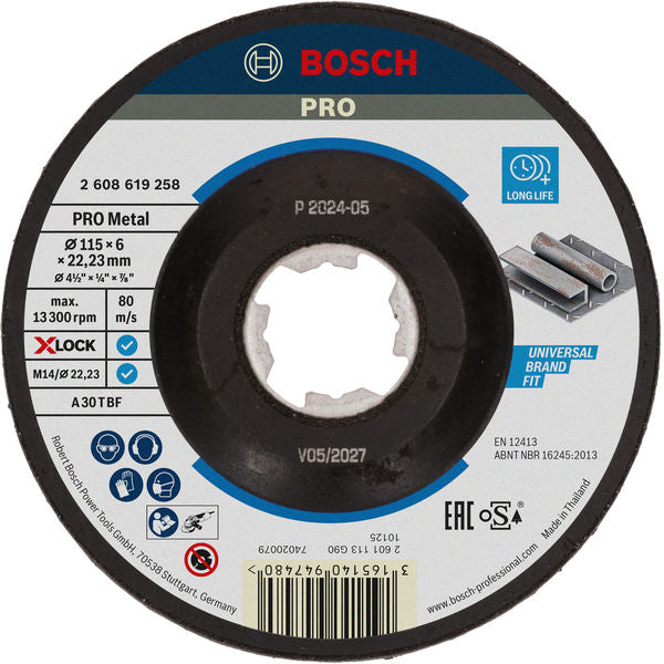 Disco de desbaste Bosch X-LOCK Expert &gt;Metal