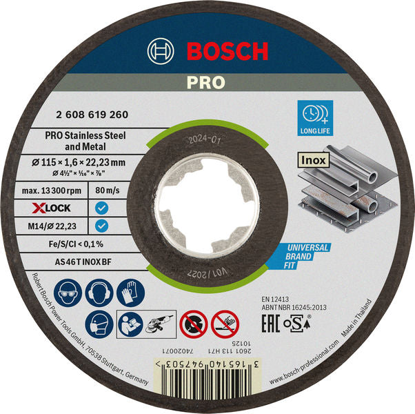 Disco de corte Bosch X-LOCK Expert &gt;Inox
