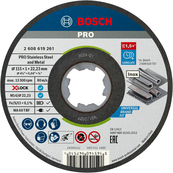 Bosch Cutting Disc X-LOCK Standard Inox