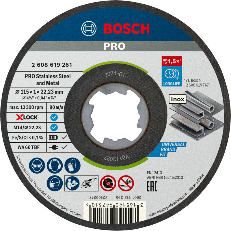 Bosch Cutting Disc X-LOCK Standard Inox